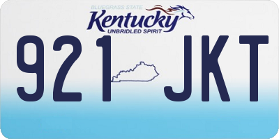 KY license plate 921JKT