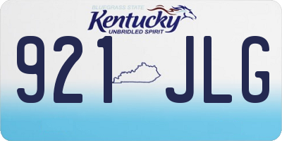 KY license plate 921JLG