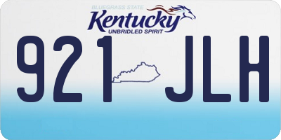 KY license plate 921JLH