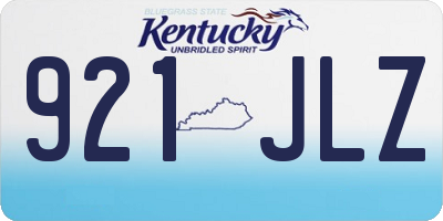 KY license plate 921JLZ