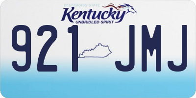 KY license plate 921JMJ