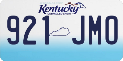 KY license plate 921JMO