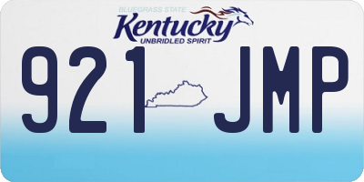 KY license plate 921JMP
