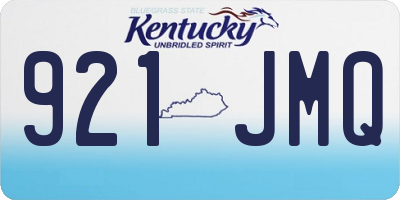 KY license plate 921JMQ