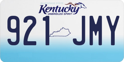 KY license plate 921JMY