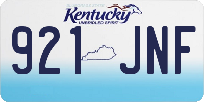 KY license plate 921JNF