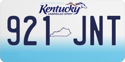 KY license plate 921JNT