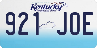 KY license plate 921JOE