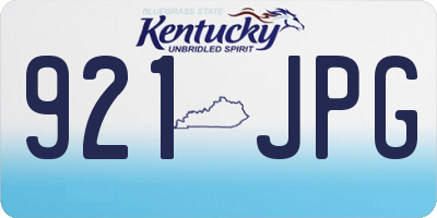 KY license plate 921JPG