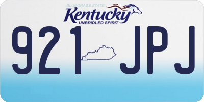 KY license plate 921JPJ