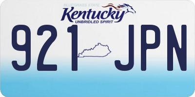 KY license plate 921JPN