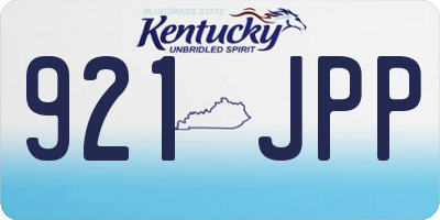 KY license plate 921JPP