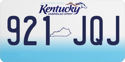 KY license plate 921JQJ