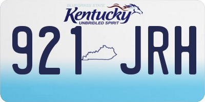 KY license plate 921JRH