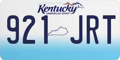 KY license plate 921JRT