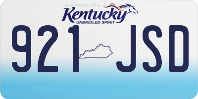 KY license plate 921JSD