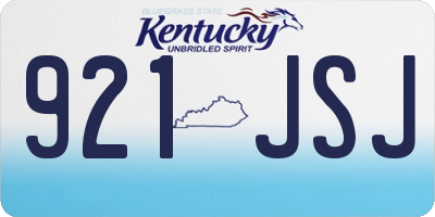 KY license plate 921JSJ