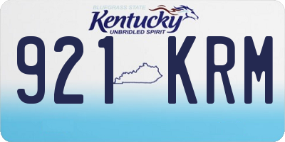 KY license plate 921KRM