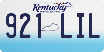 KY license plate 921LIL