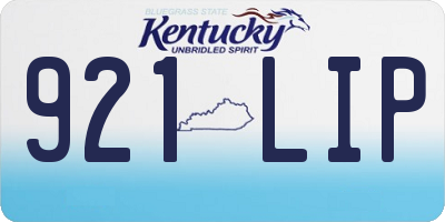 KY license plate 921LIP