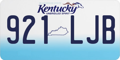 KY license plate 921LJB