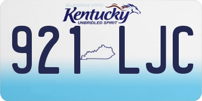 KY license plate 921LJC