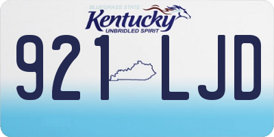 KY license plate 921LJD