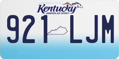 KY license plate 921LJM