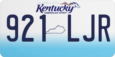 KY license plate 921LJR