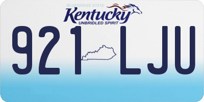 KY license plate 921LJU