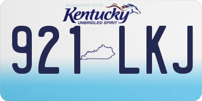 KY license plate 921LKJ