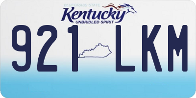 KY license plate 921LKM