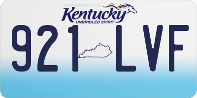 KY license plate 921LVF