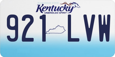 KY license plate 921LVW