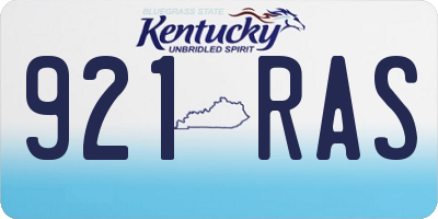 KY license plate 921RAS