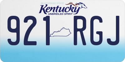 KY license plate 921RGJ