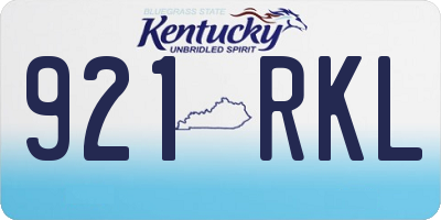 KY license plate 921RKL