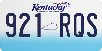 KY license plate 921RQS
