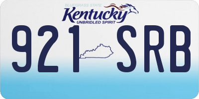 KY license plate 921SRB