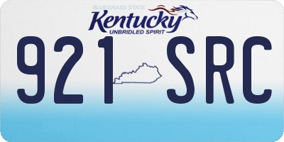 KY license plate 921SRC