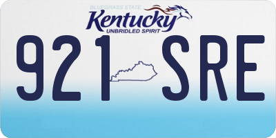 KY license plate 921SRE