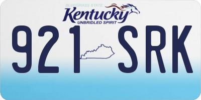 KY license plate 921SRK