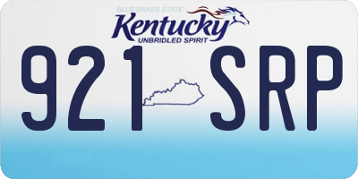 KY license plate 921SRP