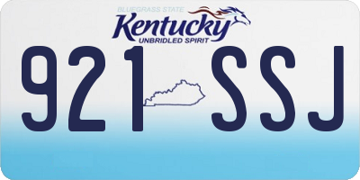 KY license plate 921SSJ