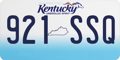 KY license plate 921SSQ