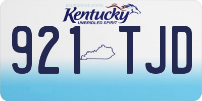 KY license plate 921TJD