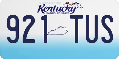KY license plate 921TUS
