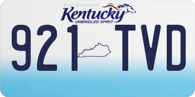 KY license plate 921TVD