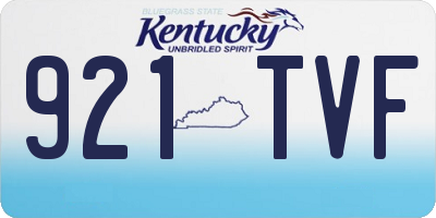 KY license plate 921TVF