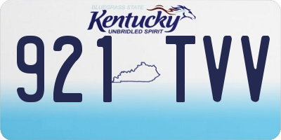 KY license plate 921TVV